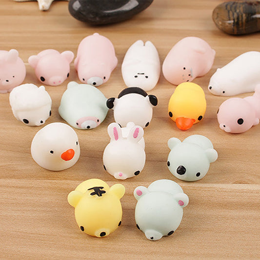 1/2/5 Pcs Cute Mini Luminous Mochi Cat Toys