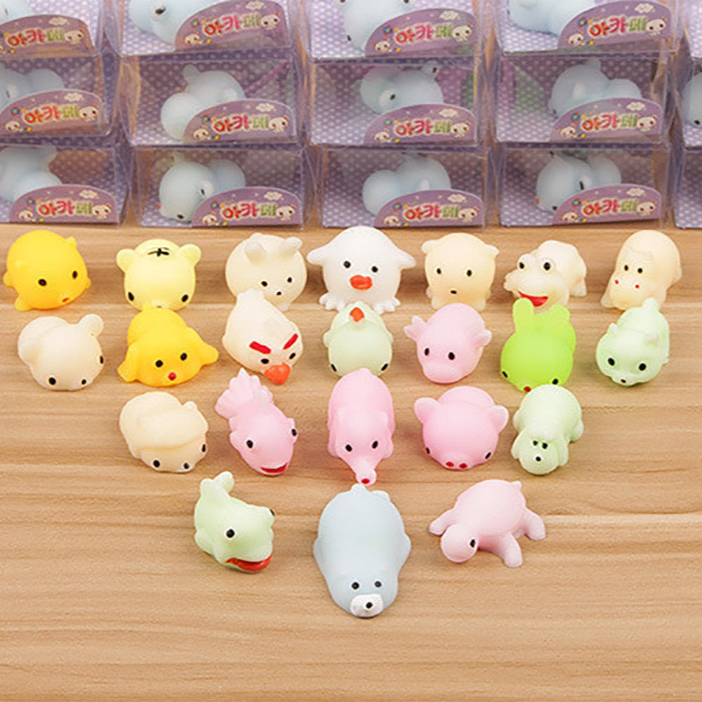 1/2/5 Pcs Cute Mini Luminous Mochi Cat Toys