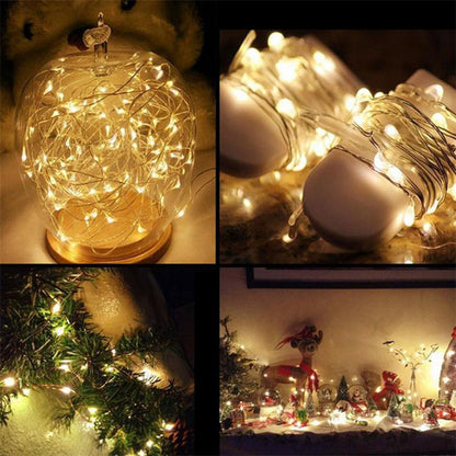 1M String Fairy Light Copper 10 LED Battery