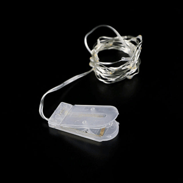 1M String Fairy Light Copper 10 LED Battery