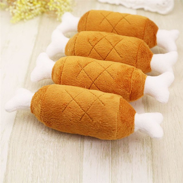 1PC Pet Dog Cat Chicken Legs Plush Toys