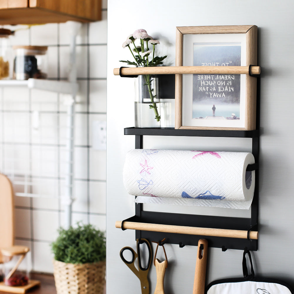 Magnetic Adsorption Refrigerator Side Rack Wall-mounted