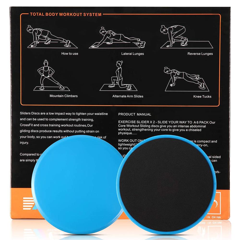 2pcs Gliding Discs Slider Fitness Disc Exercise Sliding Plate Training