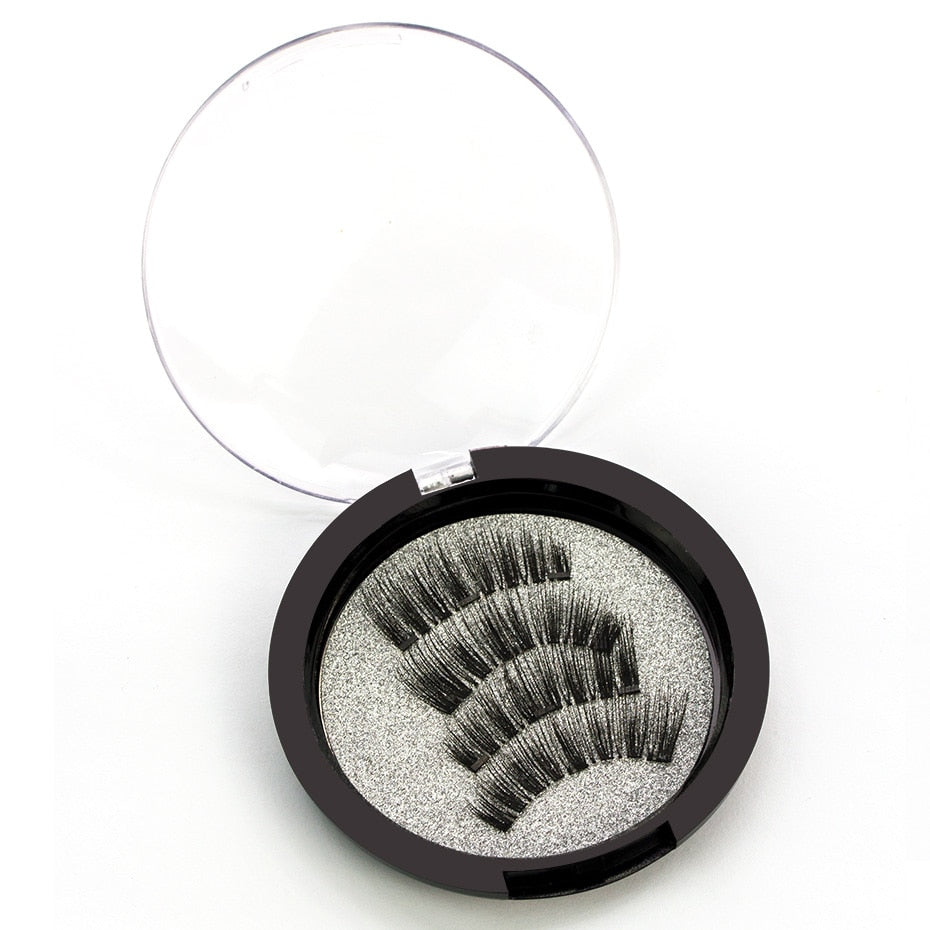 4pcs/box Magnetic Eyelashes With 3 Magnets