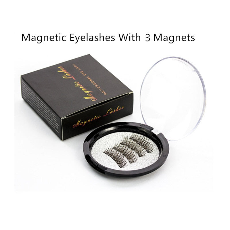 4pcs/box Magnetic Eyelashes With 3 Magnets