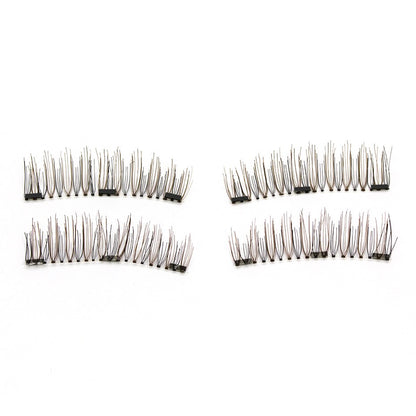 4pcs/box Magnetic Eyelashes With 3 Magnets