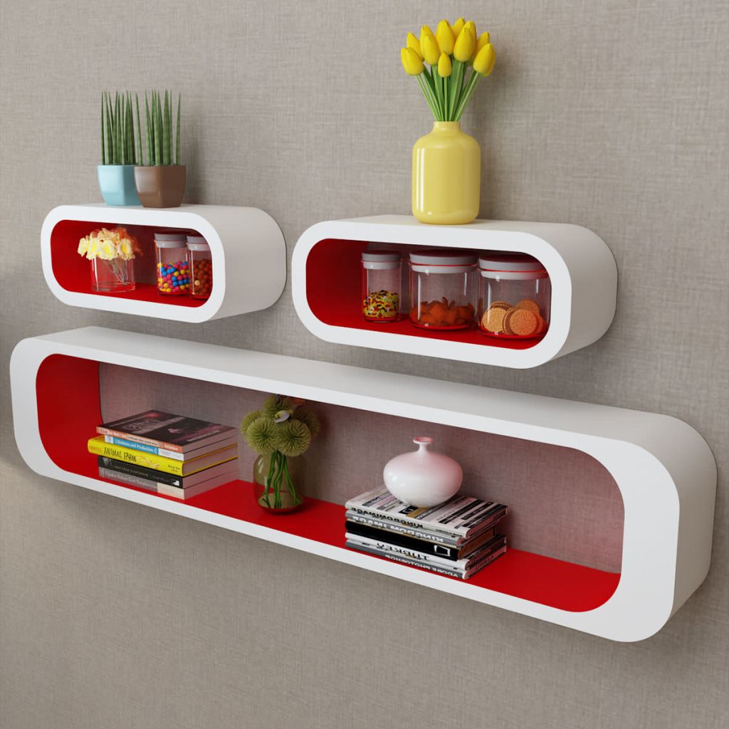 Wall Cube Shelves 6 pcs White