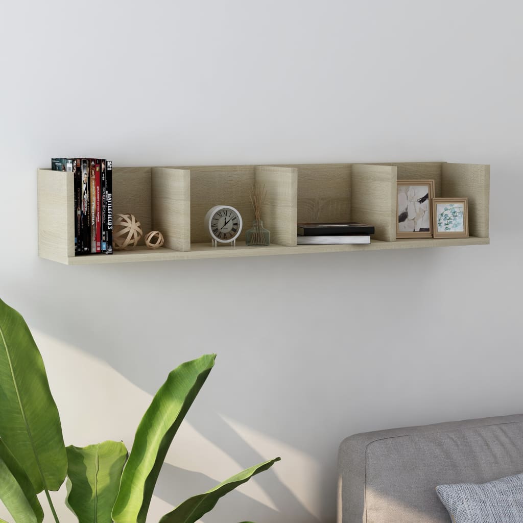 CD Wall Shelf White 39.4"x7.1"x7.1" Chipboard