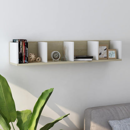 CD Wall Shelf White 39.4"x7.1"x7.1" Chipboard