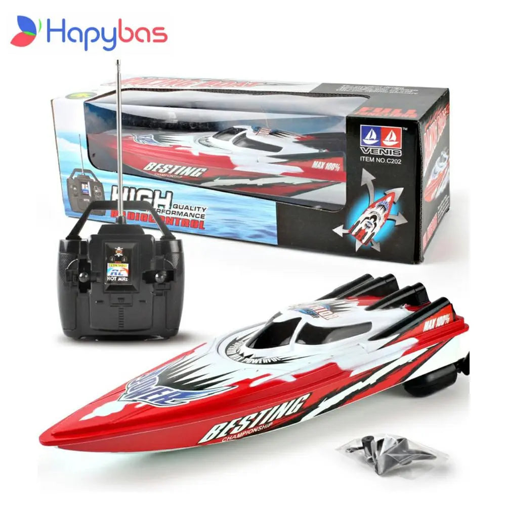 4 channels RC Boats Plastic Electric Remote Control Speed Boat  Twin Motor Kid Chirdren Toy