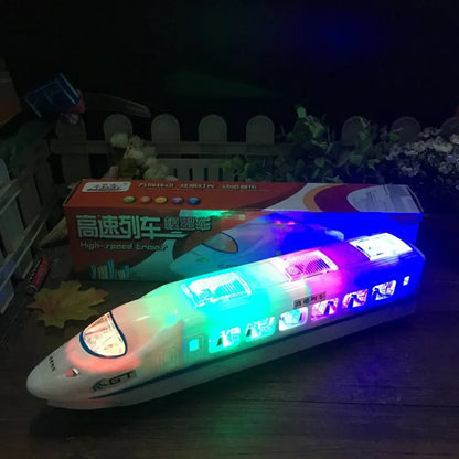 32cm Plastic CRH Train Toys Model Electric Flash Light Sound Toys Trains Model Universal Express Train Toys for Kids Gifts