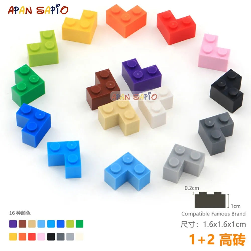 15pcs/lot DIY Blocks Building Bricks Thick 1+2 Educational Assemblage Construction Toys for Children Size Compatible With Brand