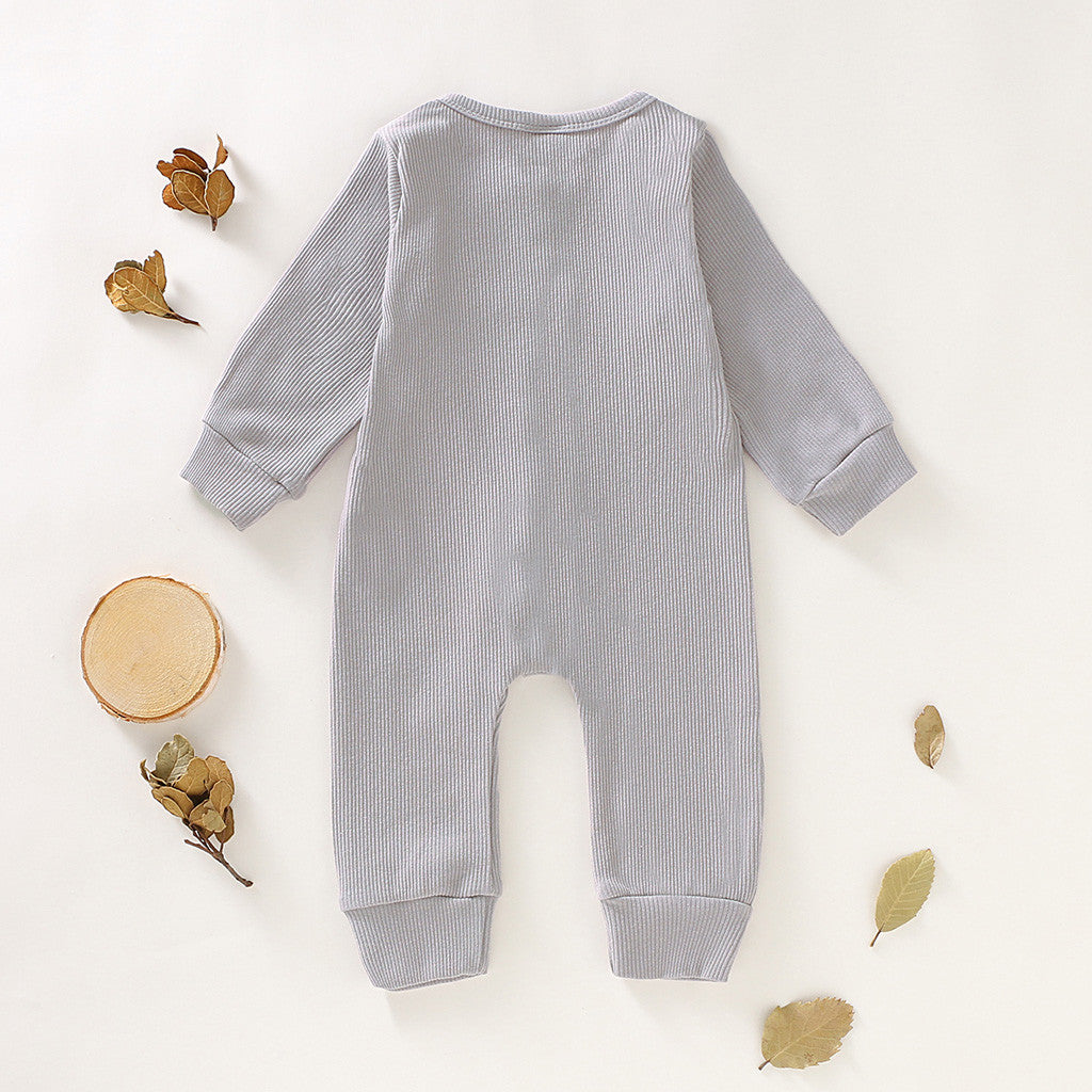 Infant Newborn Baby Girl Boy Long Sleeve Jumpsuit