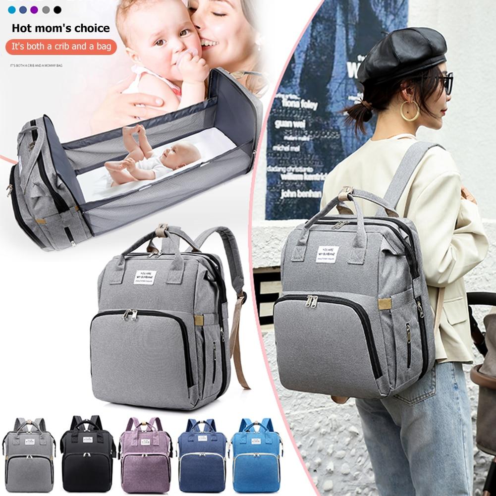 Portable Crib Nappy Bag Baby Care Changing Diaper Bag