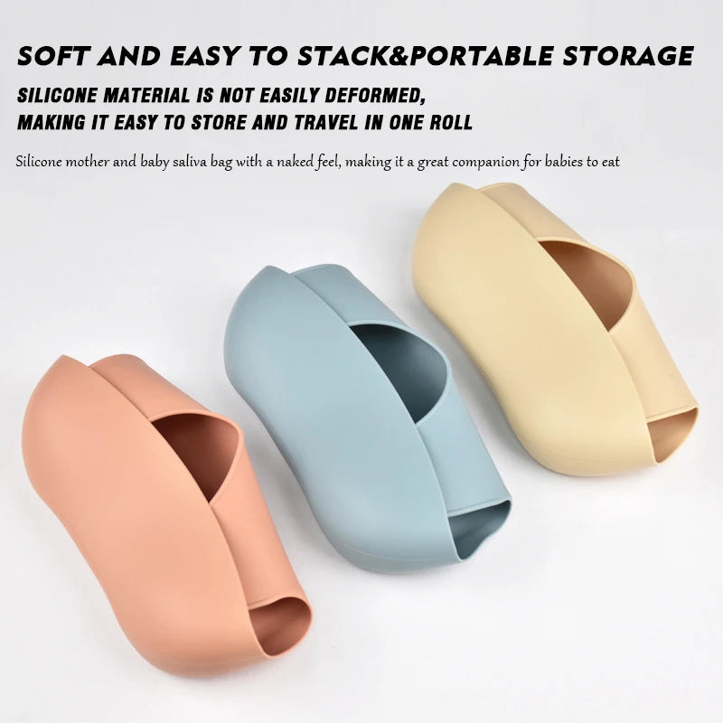 Baby Silicone Tray Bib Waterproof Soft 4-speed Adjustable Bibs Newborn Eating Food Isolate Dirt Feeding Saliva Pocke Kids Stuff image 7