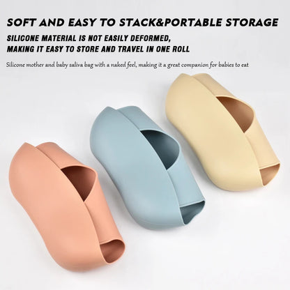 Baby Silicone Tray Bib Waterproof Soft 4-speed Adjustable Bibs Newborn Eating Food Isolate Dirt Feeding Saliva Pocke Kids Stuff image 7