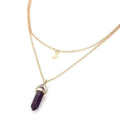 Obelisk Crescent Moon Necklace