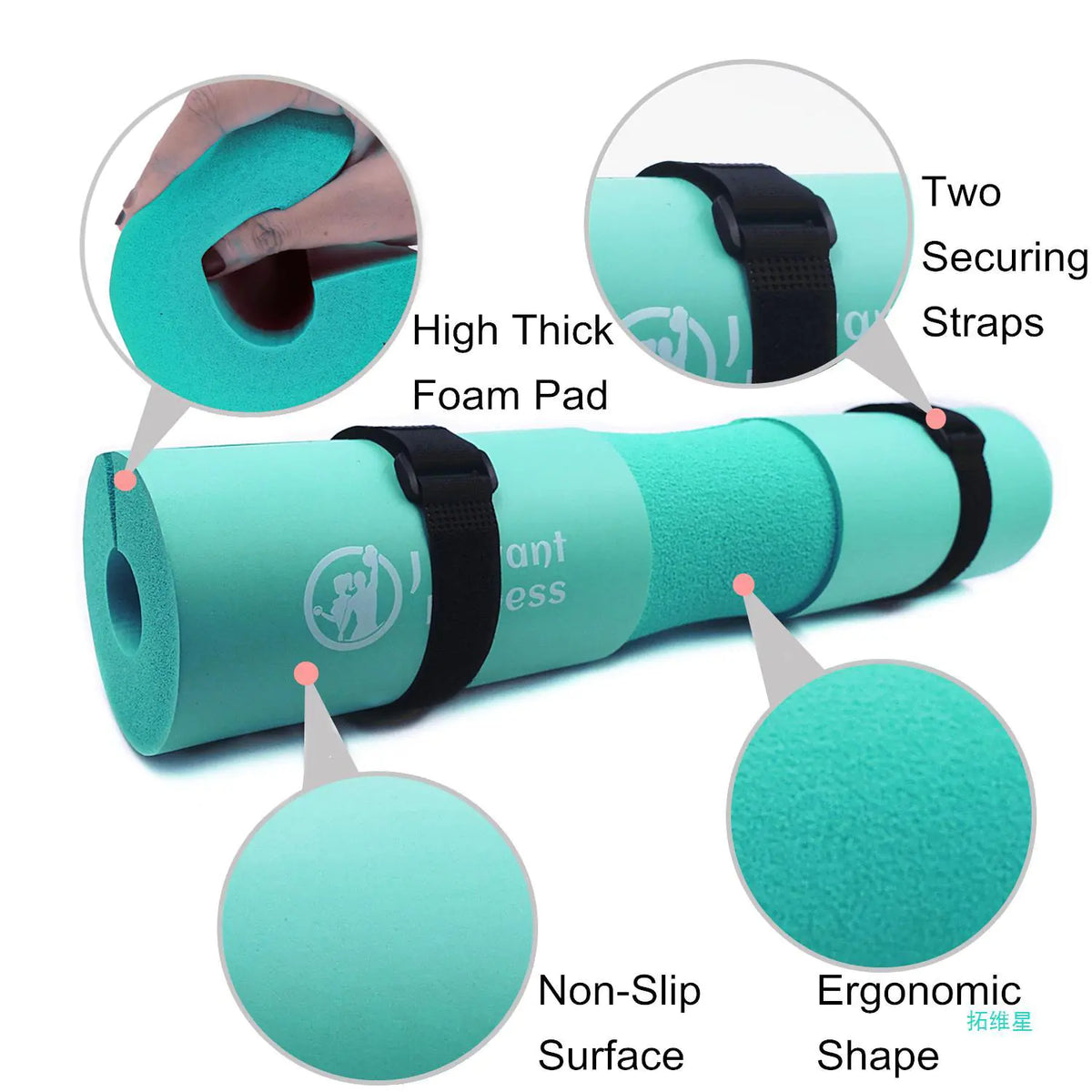 Barbell Pad Set with Ankle Strap for Hip Thrusts
