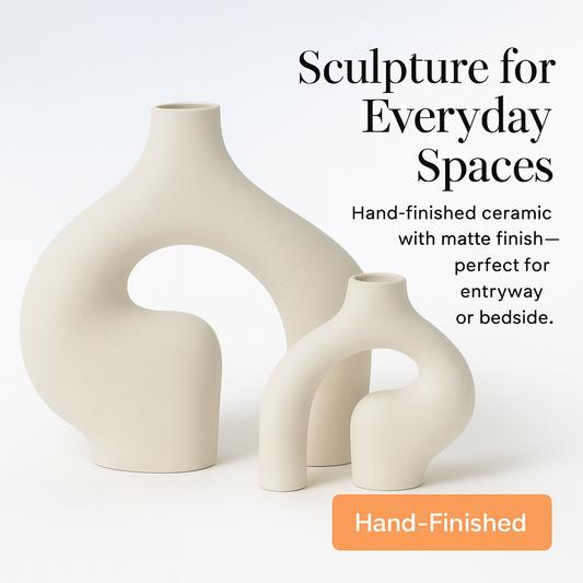 Nordic Ceramic Vase - Creative Home Decor for Dried Flowers