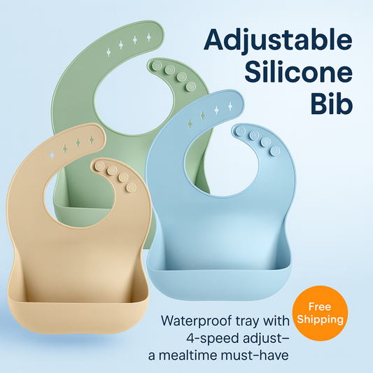 Baby Silicone Tray Bib Waterproof Soft 4-speed Adjustable Bibs Newborn Eating Food Isolate Dirt Feeding Saliva Pocke Kids Stuff image 1